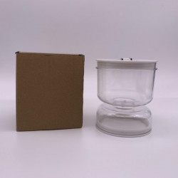 Pickle Olive Hourglass Jar Pickle Juice Wet and Dry Separator Food Container with Strainer Flip Airtight Lid