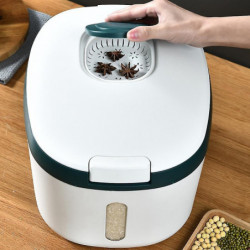 5kg Seau de riz Distributeur de riz scellé Insecte Étanche à l’humidité Conteneur de riz Boîte à grains 5kg Seau de riz Distributeur de riz scellé Insecte Étanche à l’humidité Conteneur de riz Boîte à grains