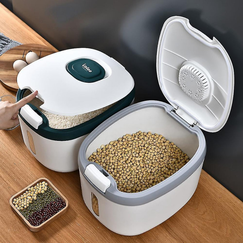 5kg Seau de riz Distributeur de riz scellé Insecte Étanche à l’humidité Conteneur de riz Boîte à grains 5kg Seau de riz Distributeur de riz scellé Insecte Étanche à l’humidité Conteneur de riz Boîte à grains