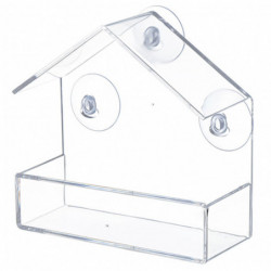 Bird Feeder Strong Suction Cup Design Acrylic Bird Food Feeder Easy to Clean Bird Food Container for Yard Garden [...]