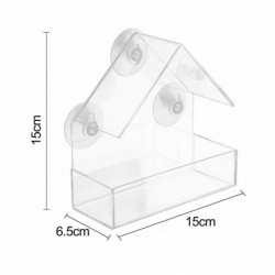 Bird Feeder Strong Suction Cup Design Acrylic Bird Food Feeder Easy to Clean Bird Food Container for Yard Garden [...]