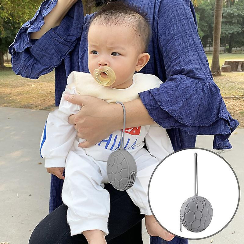 Bpa Free Soother Container Easy To Clean Silicone Three-dimensional Pacifier Case With Lanyard For Traveling