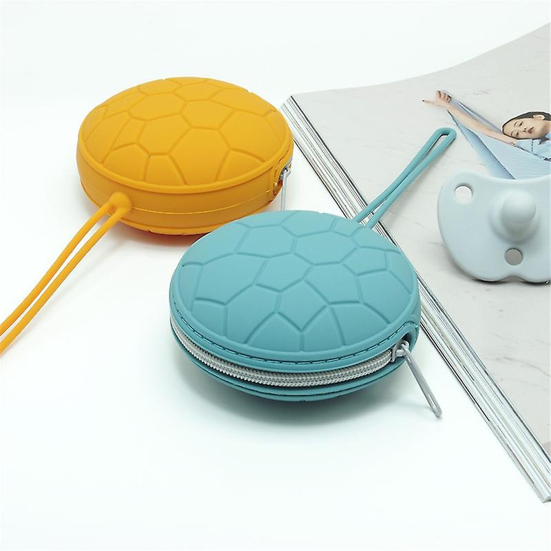 Bpa Free Soother Container Easy To Clean Silicone Three-dimensional Pacifier Case With Lanyard For Traveling