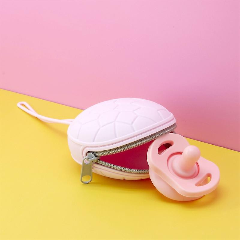 Bpa Free Soother Container Easy To Clean Silicone Three-dimensional Pacifier Case With Lanyard For Traveling