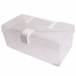 Storage Box Dust-proof Visible Plastic Large Capacity Face Cover Container For Dorm