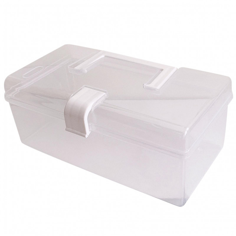 Storage Box Dust-proof Visible Plastic Large Capacity Face Cover Container For Dorm