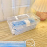 Storage Box Dust-proof Visible Plastic Large Capacity Face Cover Container For Dorm