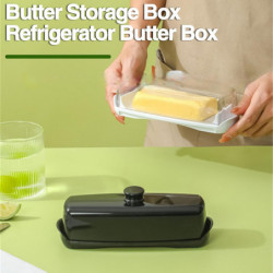 Butter Storage Box with Cutter Transparent Lid Design Dustproof Food Grade BPA-Free Refrigerator Butter Food Box [...]