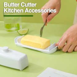 Butter Storage Box with Cutter Transparent Lid Design Dustproof Food Grade BPA-Free Refrigerator Butter Food Box [...]