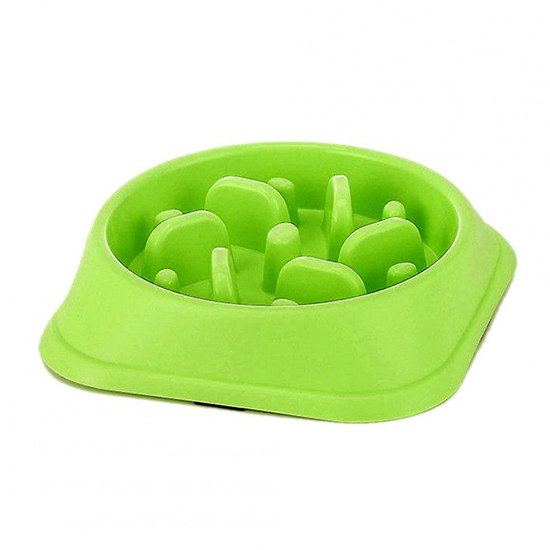 New Pet Dog Bowl Slow Feeder Plastic Anti Choking Puppy Cat Eating Dish Bowl Anti-gulping Food Plate