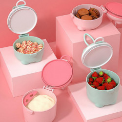 Milk Powder Box Baby Milk Powder Portable Cute Pig Food Storage Box Essential Cereal Infant Toddle Snacks [...]