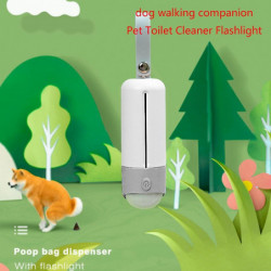 Poop Bag Dispenser Holder With Light Leash Attachment Bags Dispenser For Dogs