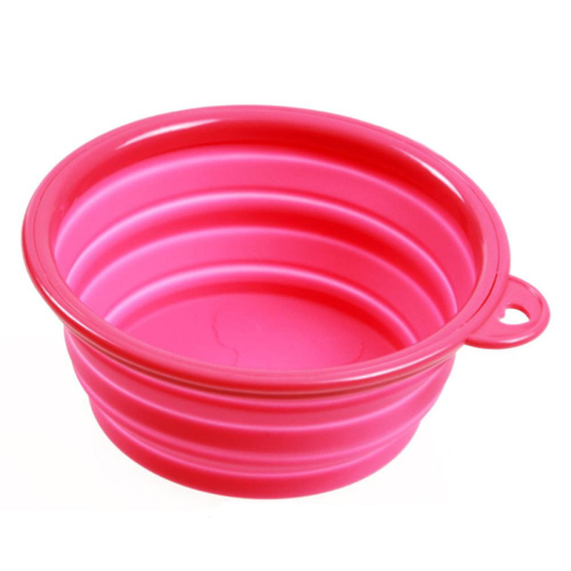 Silicone Pet Food Basin Foldable Portable Cat Dog Bowl