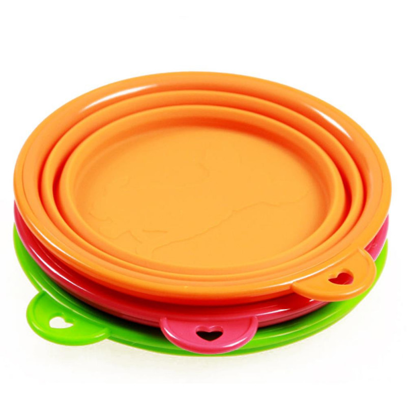 Silicone Pet Food Basin Foldable Portable Cat Dog Bowl