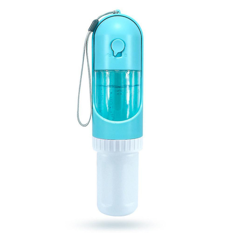 Portable 2-in-1 Sliding Design Pet Dog Water Bottle Food Container Save Space