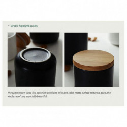 Whole Grain Storage Box Kitchen Storage Jar Food Sealed Jar,black S