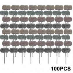 100 Pcs-set Scouring Pad Brush Nylon Abrasive Brush Fiber Grinding Sanding Head Buffing Polishing Wheel