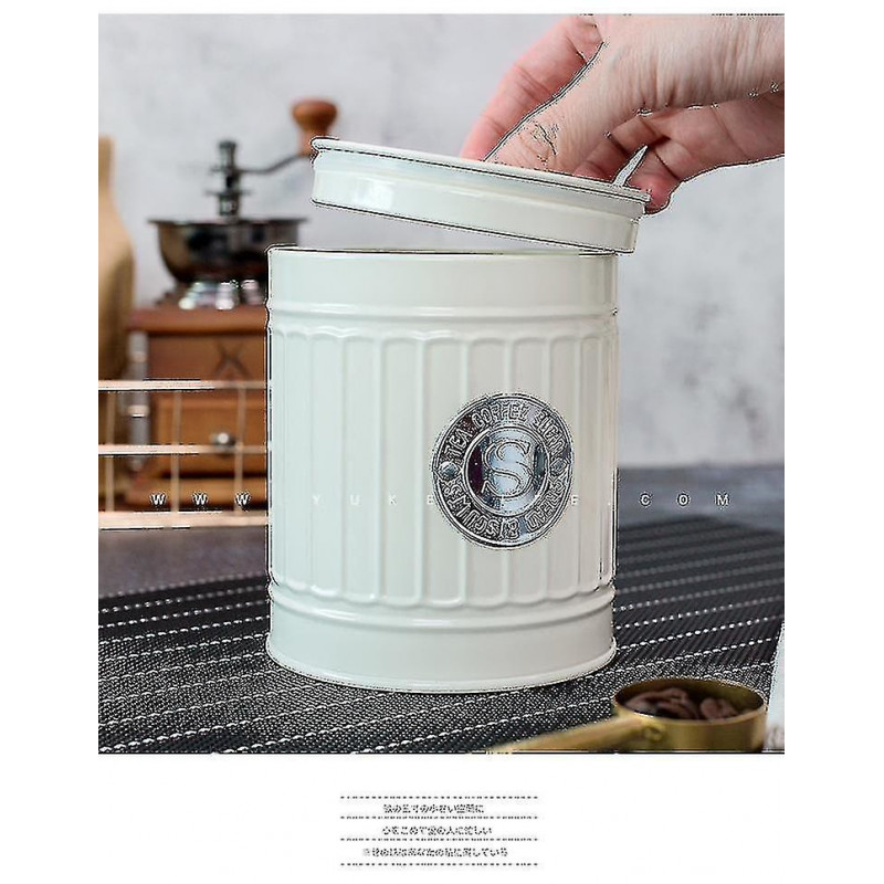 1200ml Airtight Jars Coffee Tins Tea Tins, Moisture Barrier Seal Ring Storage Jars