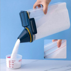 Boîte de stockage en poudre Boîte de stockage de riz de cuisine en plastique Conteneur de farine de riz Détergent [...]