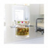 3pcs Jar Wet And Dry Dispenser And Olive Hourglass Jar Container Kitchen Separator Organizer