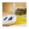 3pcs Jar Wet And Dry Dispenser And Olive Hourglass Jar Container Kitchen Separator Organizer