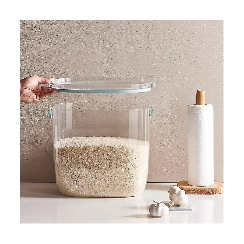 Grain And Rice Storage Boxes, Airtight Containers And Scoops For Rice, Grains, Flour