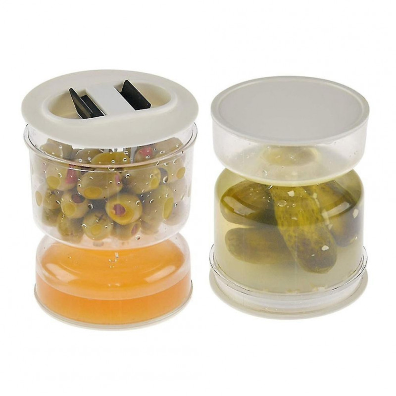 Pot de cornichon Distributeur humide et sec Cornichon et Olive Hourglass Pot Conteneur Home Kitchen Top