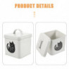 Large-capacity Pet Food Storage Box Multi-functional Iron Cat Snack Bucket Dog Snack Bin with Sppon