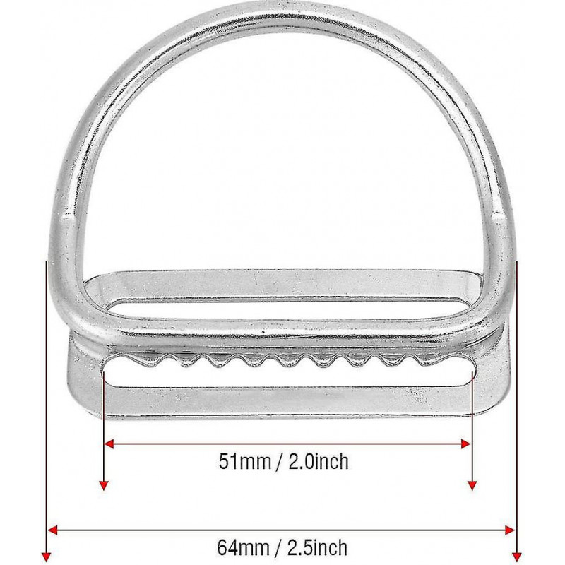 Diving Lead Belt Holder, Stainless Steel Buckle Holder, Sliding Buckle With D-ring
