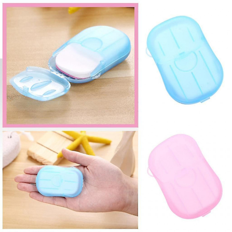 4 boîtes de voyage Portable Jetable Savon Flocons avec Boîte de Rangement Conteneur 2