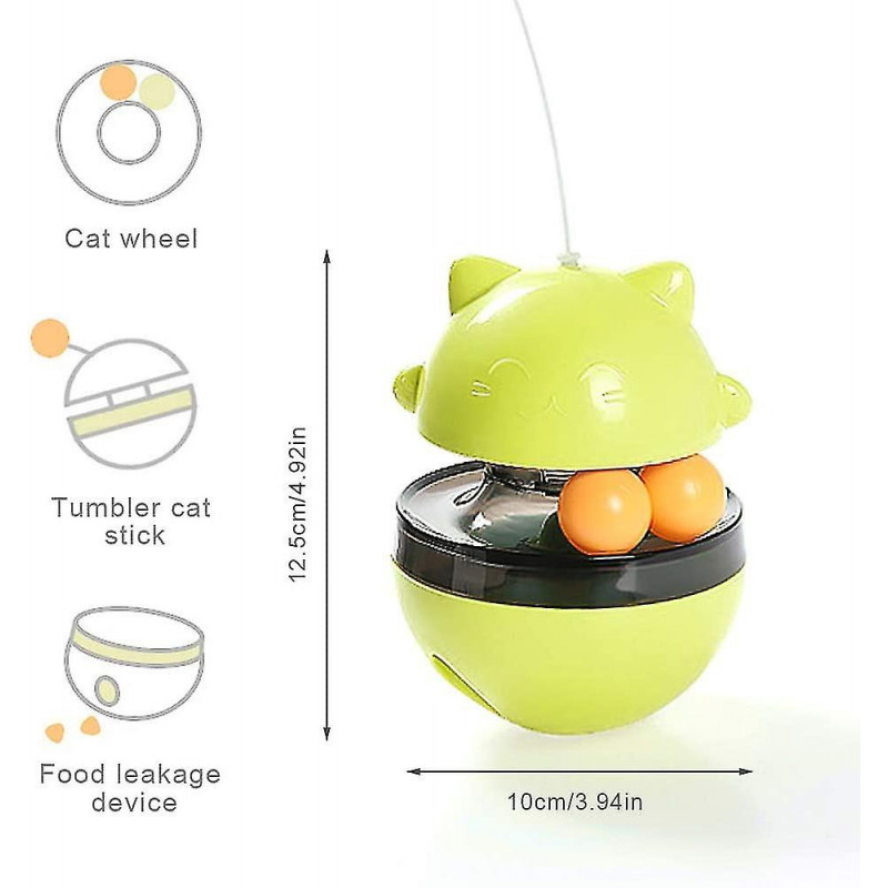 Distributeur de nourriture pour chats, boule de chat interactive, 4 en 1 boule de chat, nourriture pour chat [...]