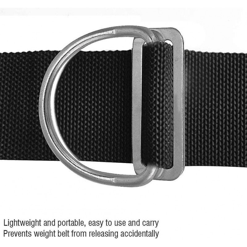 Diving Lead Belt Holder, Stainless Steel Buckle Holder, Sliding Buckle With D-ring