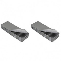 2 Pcs Foldable Storage Box Storage Box Moisture-proof Container (gray)