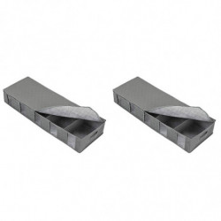 2 Pcs Foldable Storage Box Storage Box Moisture-proof Container (gray)