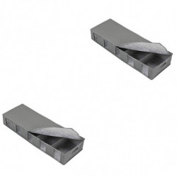 2 Pcs Foldable Storage Box Storage Box Moisture-proof Container (gray)