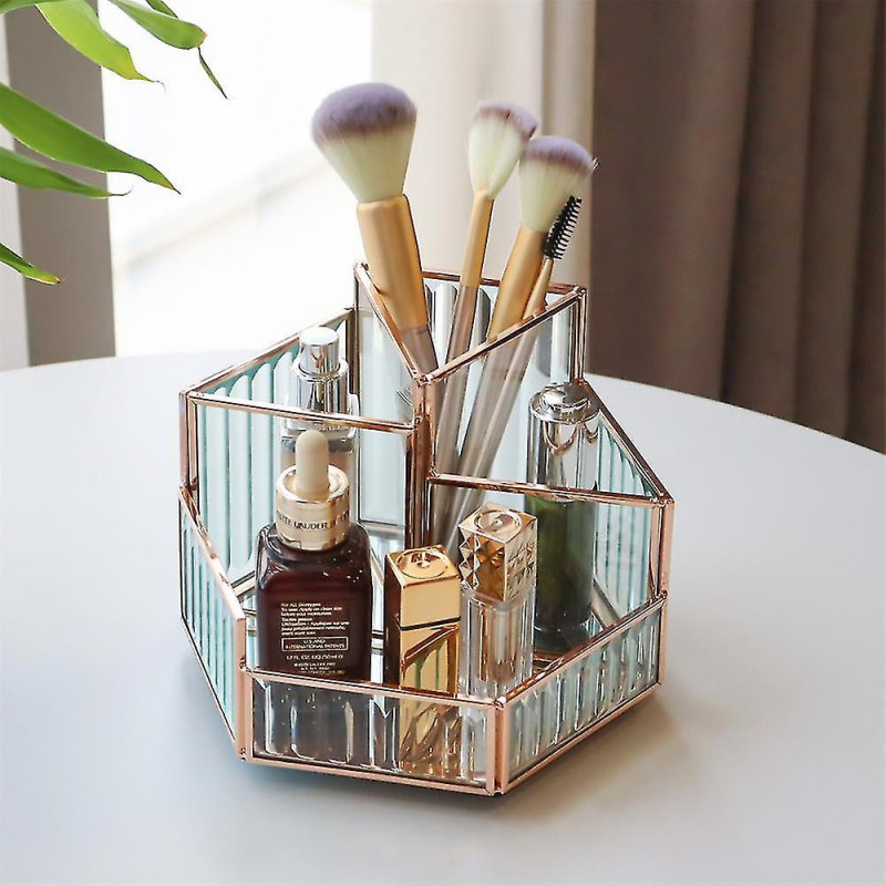 Metal Storage Box, Suitable For Lipstick And Cosmetics Revolving Metal Transparent Storage Box