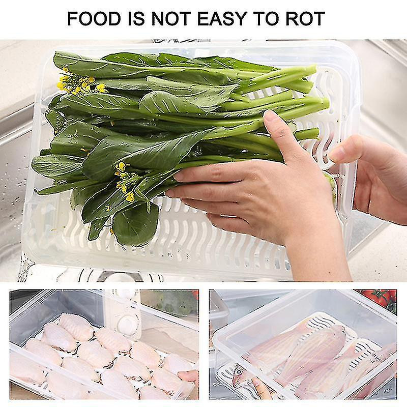 Boîte de stockage transparente Boîte de stockage alimentaire de grande capacité Boîte scellée en plastique [...]