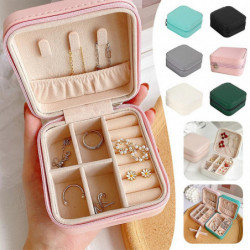 Travel Trinket Case with Flip Lid Large Capacity Waist Chain Container for Business Trip