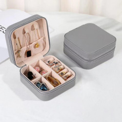 Travel Trinket Case with Flip Lid Large Capacity Waist Chain Container for Business Trip