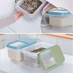 10Kg Plastique Riz Boîte de stockage Seau Scellé Étanche à l’humidité Grande Capacité Grain Farine Conteneur