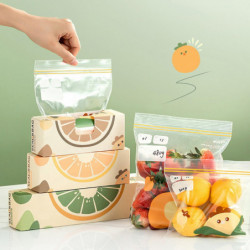 1 Box Food Storage Bag Leak-proof Refillable Plastic Multifunctional Large Capacity Sealed Bag Household Supplies