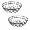 2Pcs Simple Iron Storage Basket Fruit Dessert Snacks Basket Kitchen Food Container