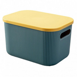 1pc Plastic Sundry Container Household Organizing Box With Lid Storage Holder
