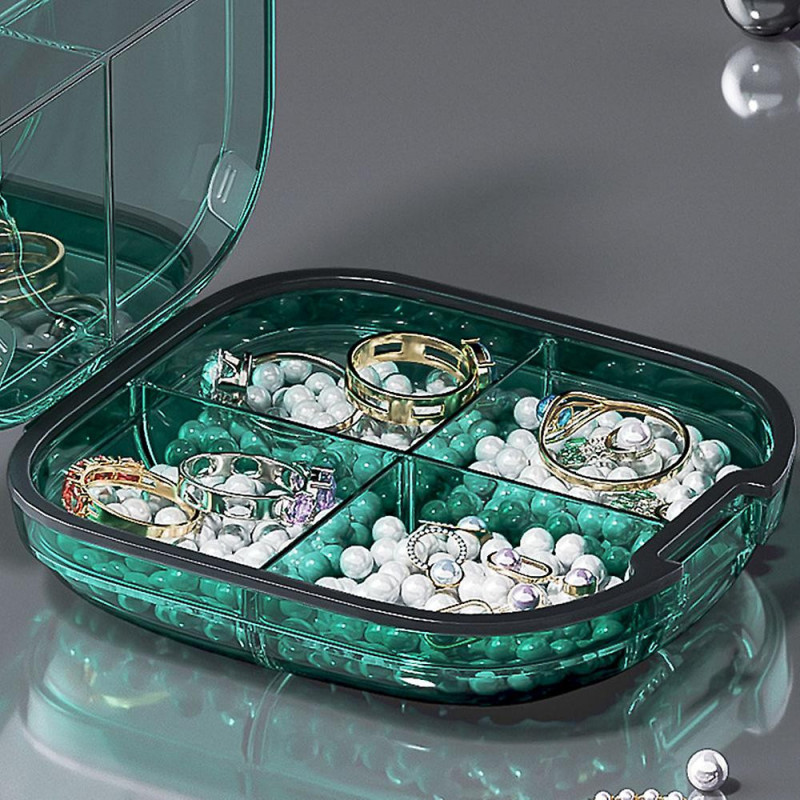 4-Grid Medicine Box with Buckle Moistureproof Transparent Tablets Store Case for Journey