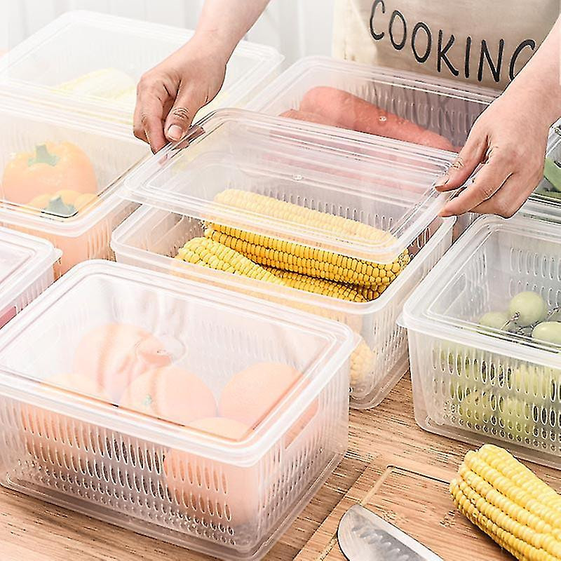 Kitchen Food Storage Box Transparent Plastic Sealed Fresh-keeping Box Food