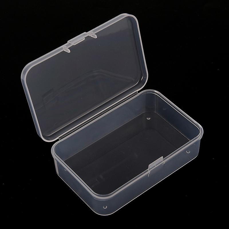 1pcs Clear Plastic Transparent With Lid Storage Box Collection Container Case