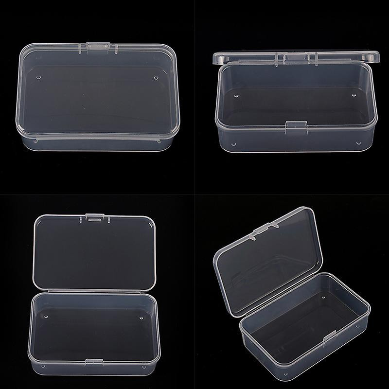 1pcs Clear Plastic Transparent With Lid Storage Box Collection Container Case