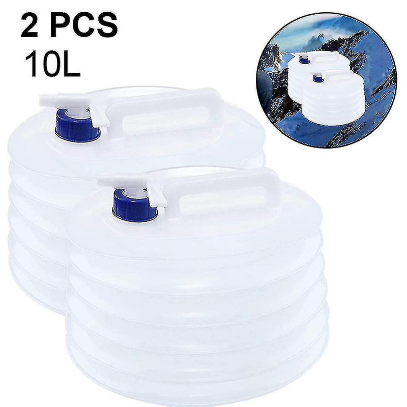 2 Pcs Portable Pliable Récipient d’Eau Premium Sac de Stockage d’Eau