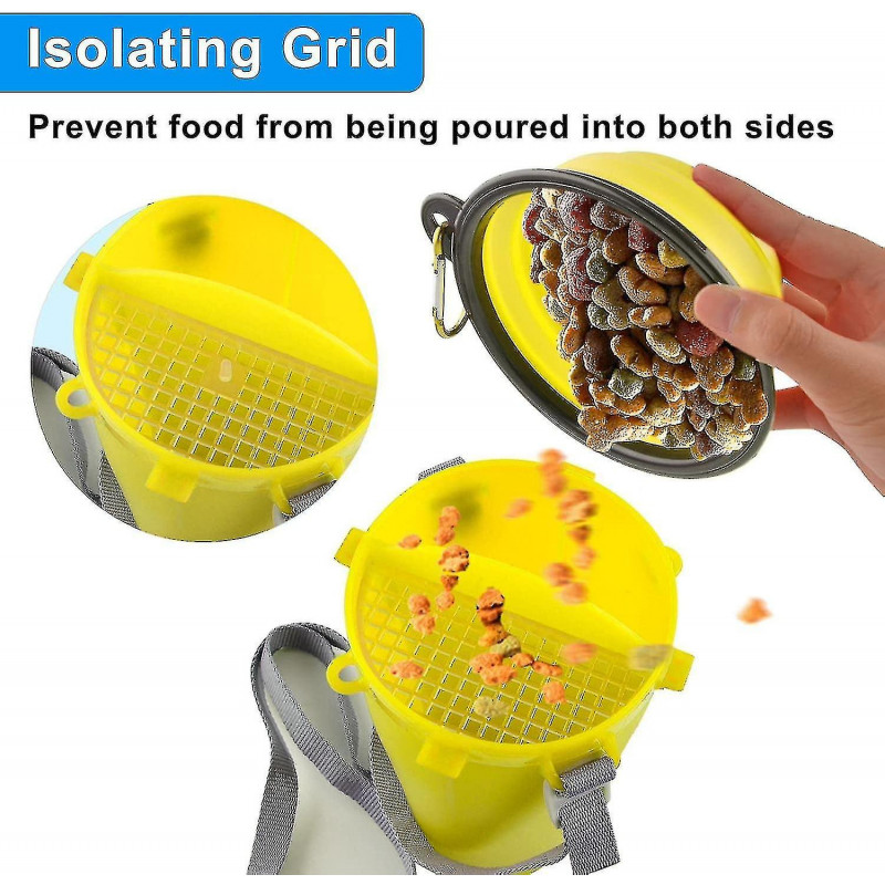 Zysd Niubi -portable Pet Water Bottle And Food Container For Travel 2-in-1