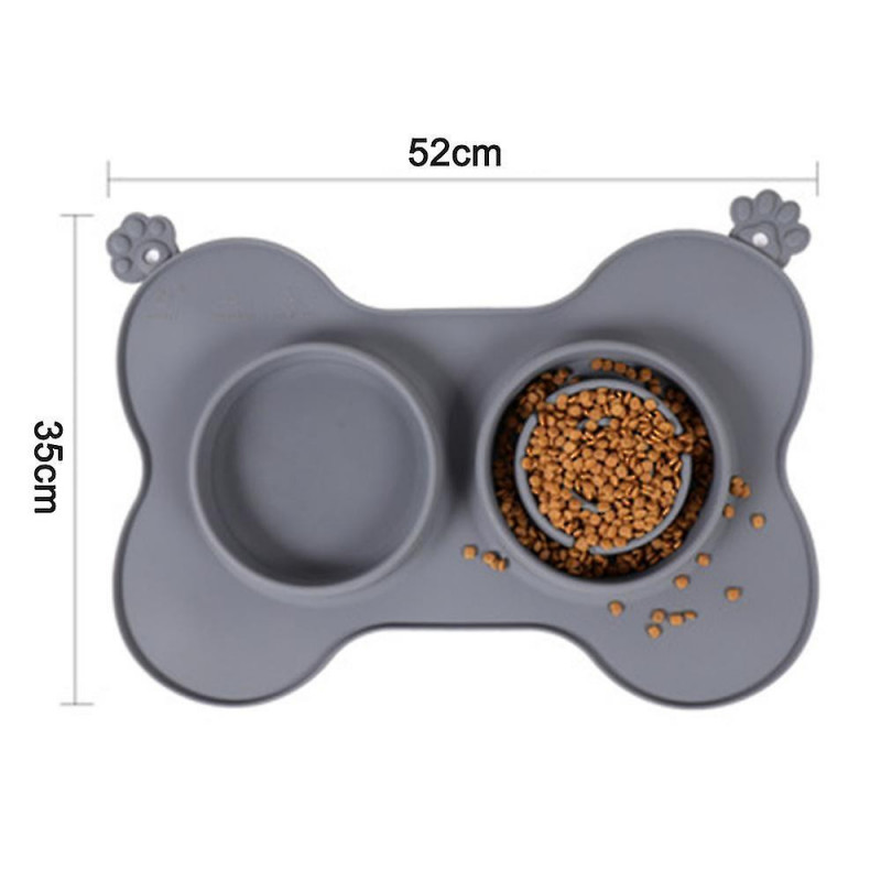 Bols pour chiens à mangeoire lente, bols de nourriture et d’eau 3-en-1 sans déversement